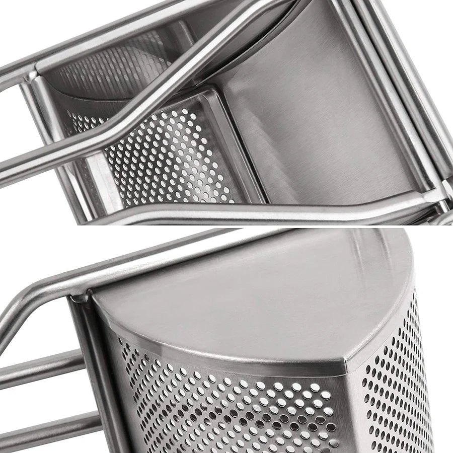 Presse-purée inox grande capacité avec poignée longue ergonomique de la marque Ustensile de chef