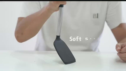 Spatules silicone inox haute résistance lot de 2