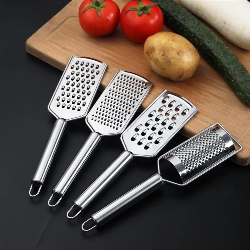 Ensemble de râpes en acier inoxydable pour fruits et légumes Ustensile de chef avec différentes tailles de lames