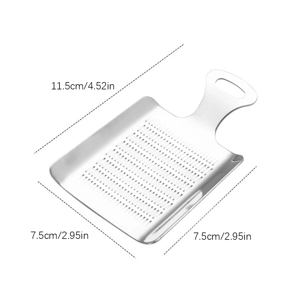 Râpe Inox Ail & Gingembre – Précise, Sûre et Durable avec poignée ergonomique et dimensions compactes