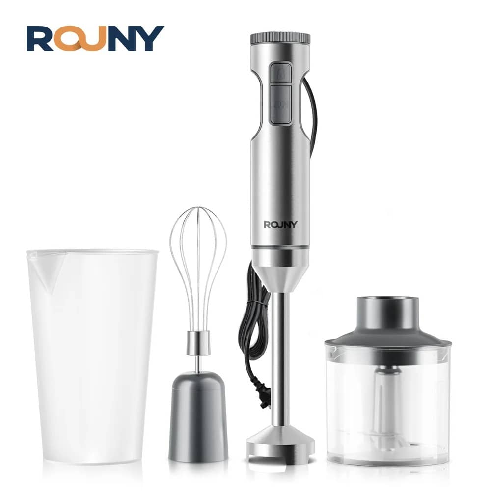 Mixeur Plongeant Multifonction en Acier avec accessoires pour une cuisine efficace et rapide
