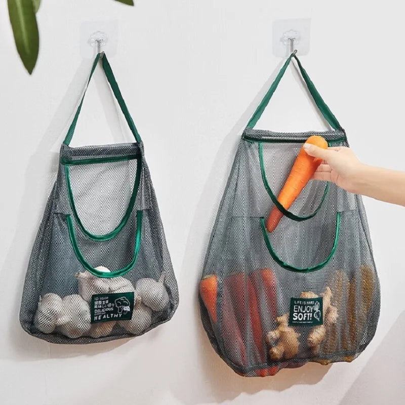 Sac de Rangement Suspendu Cuisine – Filet Alimentaire Réutilisable pour stockage pratique des légumes frais