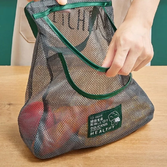 Sac de Rangement Suspendu Cuisine – Filet Alimentaire Réutilisable pour organiser vos fruits et légumes