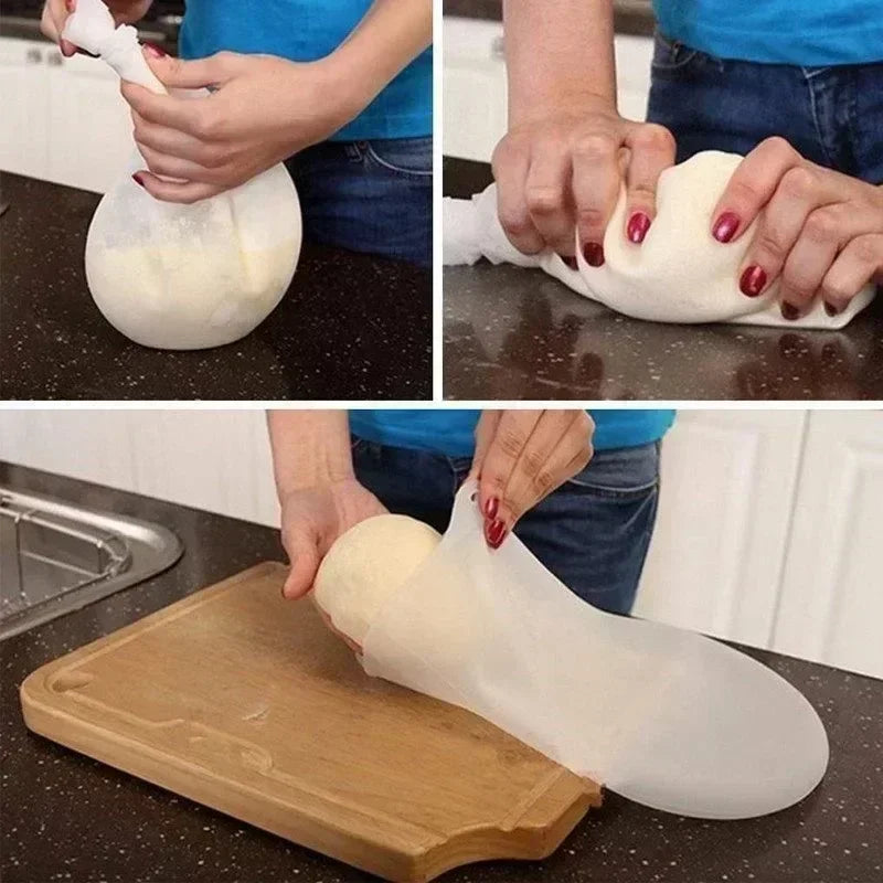 Sac Pétrissage Silicone – Pain, Pizza & Pâtes Sans Salissure utilisé pour pétrir et manipuler la pâte facilement en cuisine