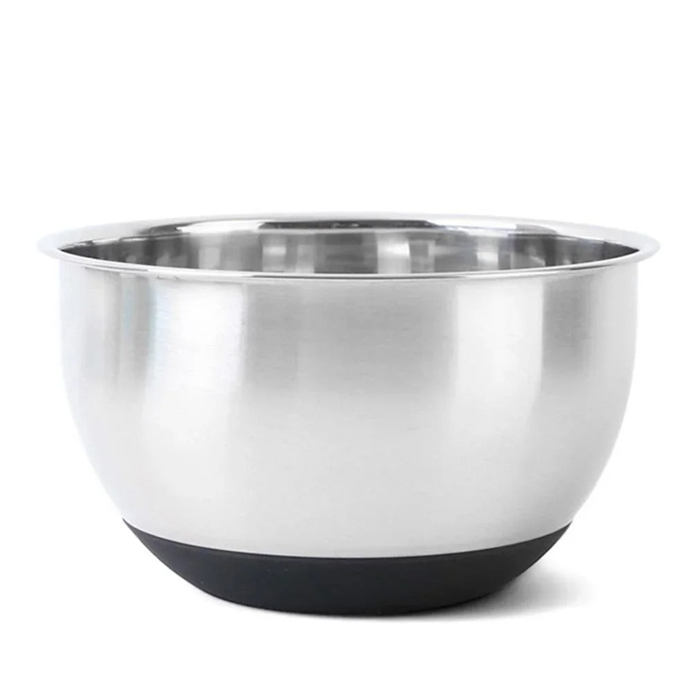 Saladier Inox avec Couvercle Antidérapant en acier inoxydable pour préparer des salades facilement