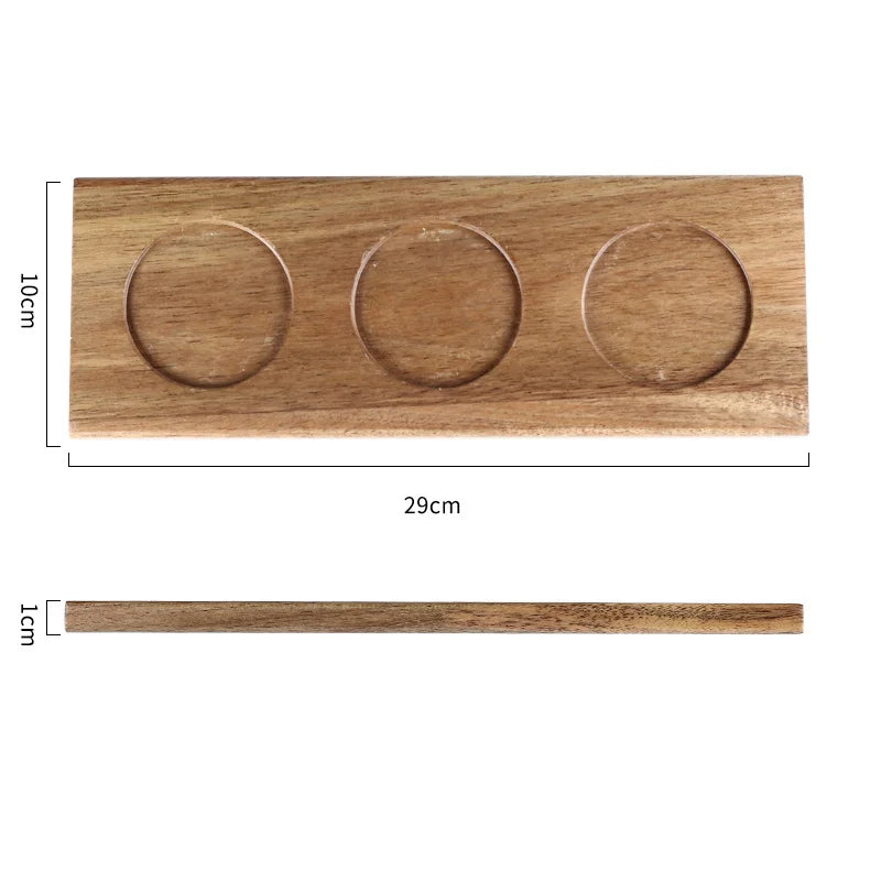 Support en bois pour Set 3 Boîtes à Épices – Cuisine Organisée & Naturelle, dimensions 29x10 cm