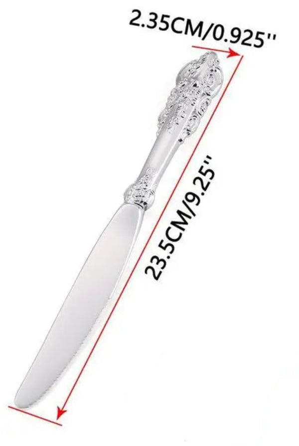 Set Couteau et Pelle à Gâteau Or – Élégant & Durable avec dimensions de 23,5 cm et 2,35 cm