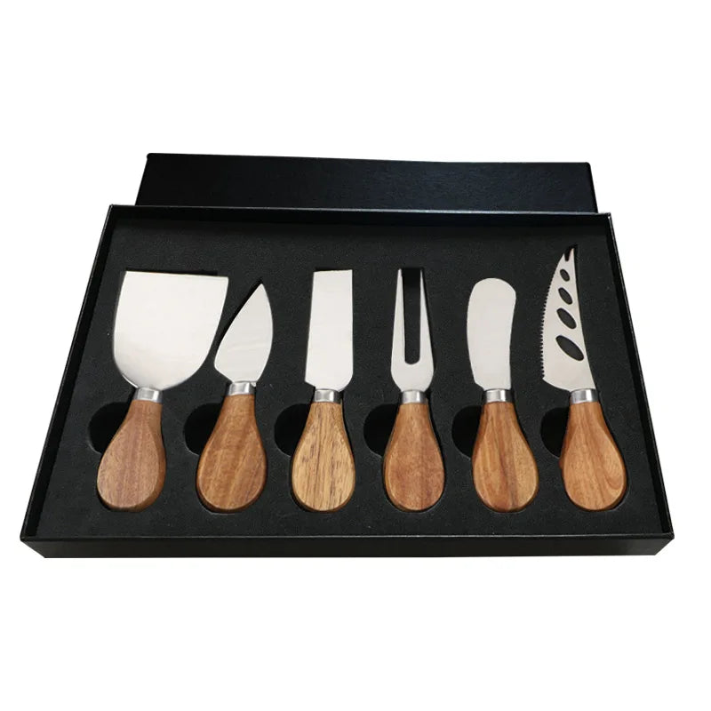 Set de 6 Couteaux à Fromage en Inox dans un coffret élégant, idéal pour Plateau de Fromages & Dégustation