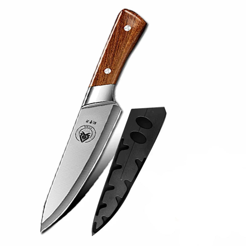 Set de Couteaux Professionnels Bois avec lame en acier inoxydable et manche en bois ergonomique