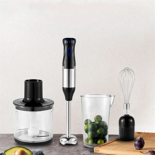 Mixeur électrique 1000W en acier inoxydable avec pied mixeur bol hachoir verre fouet pour cuisine