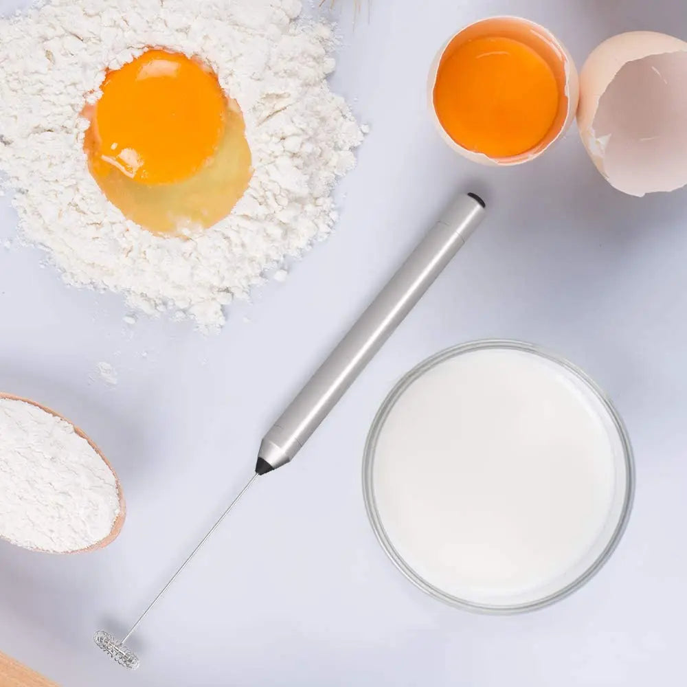 Mousseur à Lait Électrique Sokany – Acier Inoxydable avec ingrédients pour pâtisserie autour