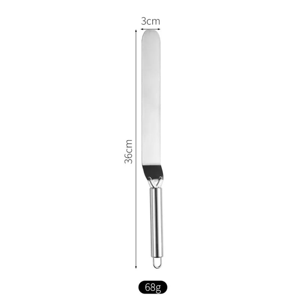 Spatule Coudée à Glaçage en Inox – Droite ou Courbée, parfaite pour décorer vos gâteaux et pâtisseries