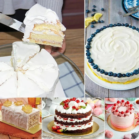 Spatule Coudée à Glaçage en Inox – Droite ou Courbée utilisée pour décorer divers gâteaux crémeux.