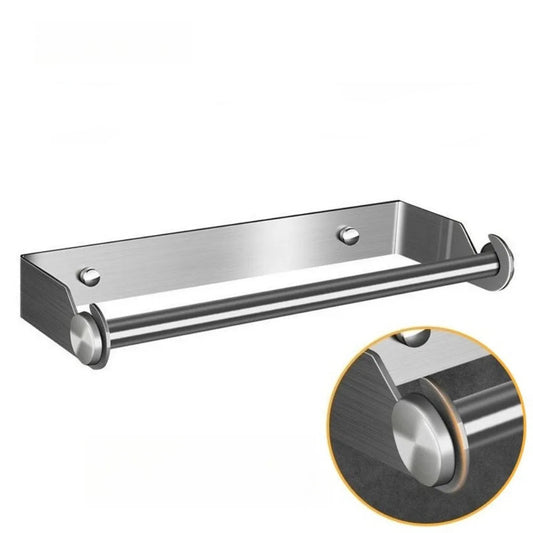 Support mural essuie-tout – Rangement pratique cuisine en acier inoxydable avec barre et étagère murale