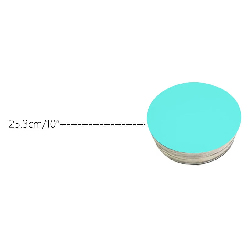 Supports Gâteaux Jetables Solides - Lot de 20 en couleur turquoise, diamètre de 25.3 cm pour présenter vos gâteaux.