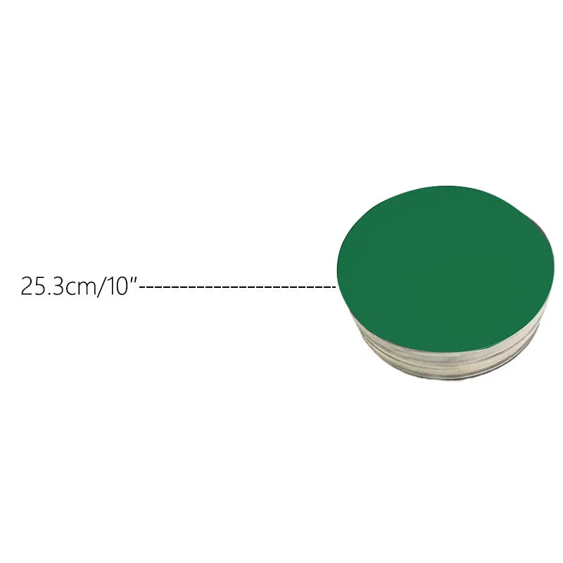 Supports Gâteaux Jetables Solides - Lot de 20 en carton vert de 25,3 cm pour des présentations élégantes