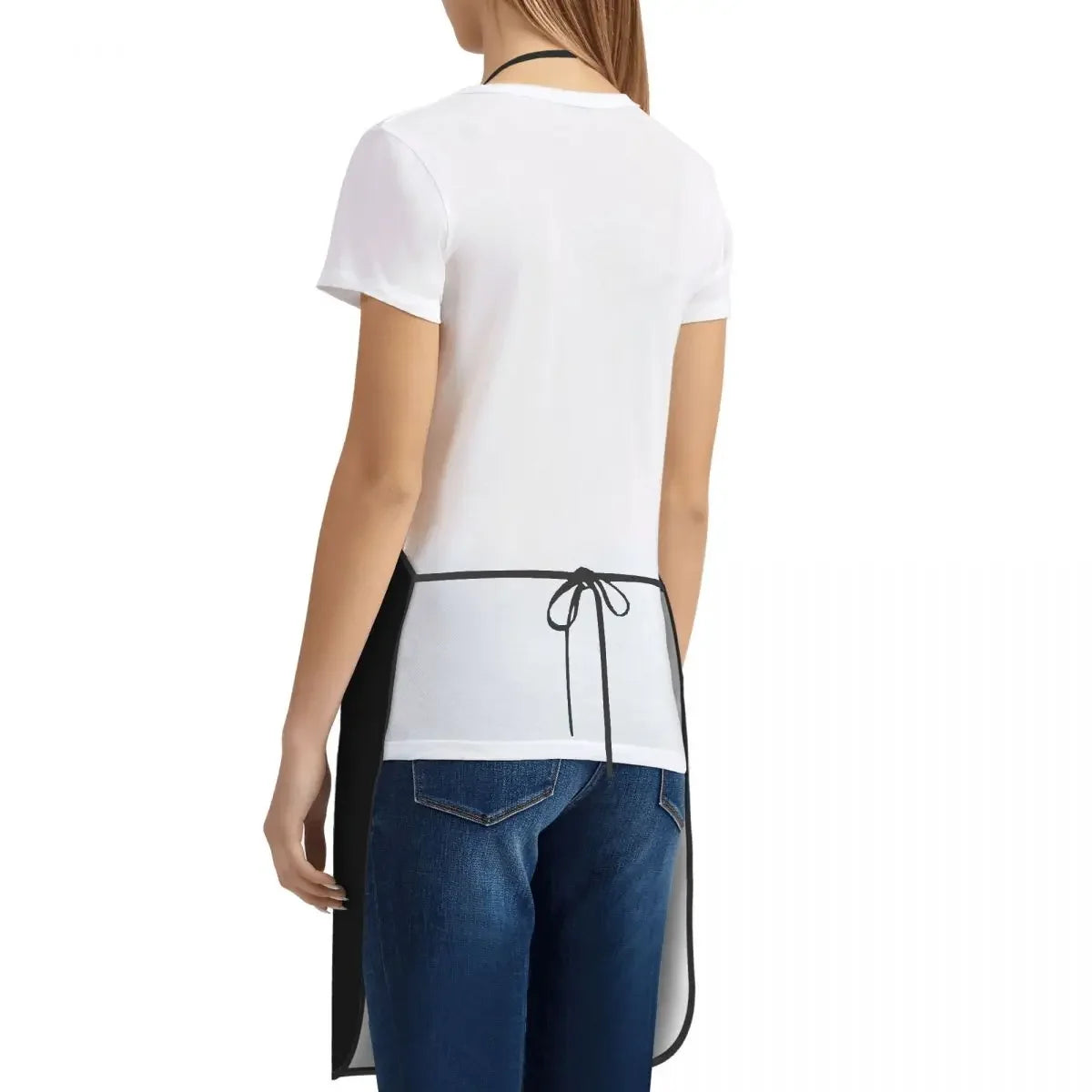 Tablier de Cuisine Imperméable – Protégez vos vêtements porté à l'arrière par une personne en jean et t-shirt blanc
