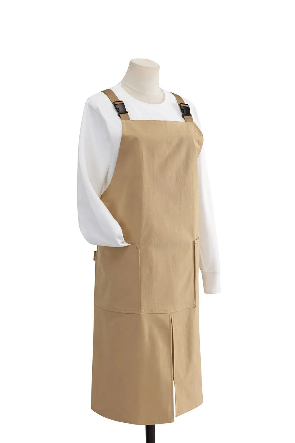 Tablier imperméable Gerring – Unisexe, réglable et stylé en beige avec poches pratique pour cuisine