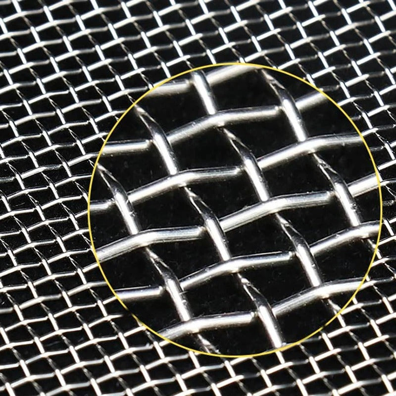 Détails du tamis à farine inox professionnel passoire fine pour cuisine et pâtisserie avec un maillage serré