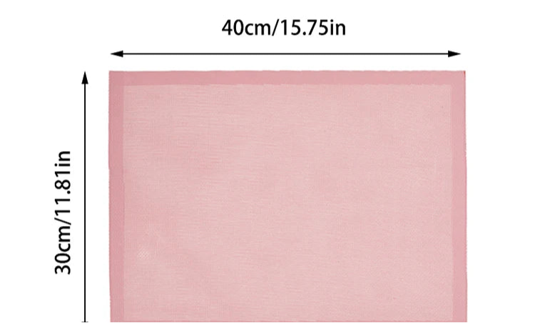 Tapis cuisson silicone réutilisable antiadhésif pour four 30x40 mesurant 30 cm par 40 cm