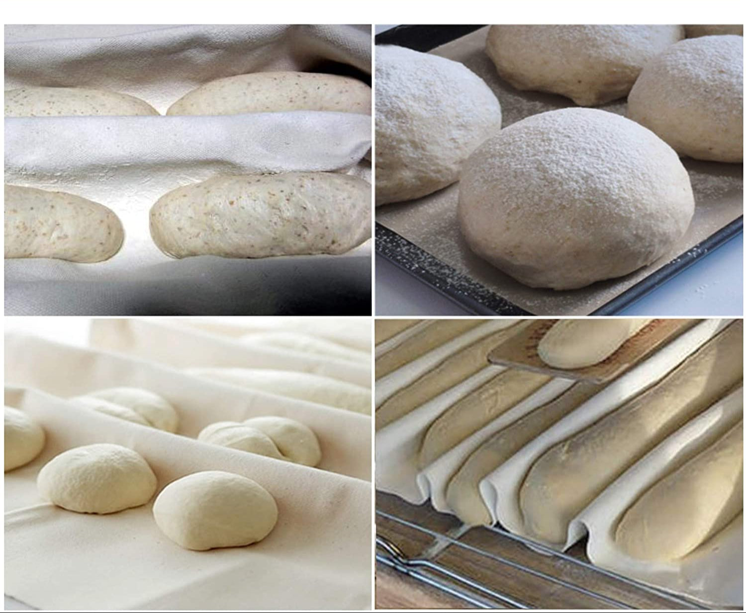 Tapis de Poussée Coton 100 % Pur avec pâte à pain en fermentation pour ustensiles de cuisine