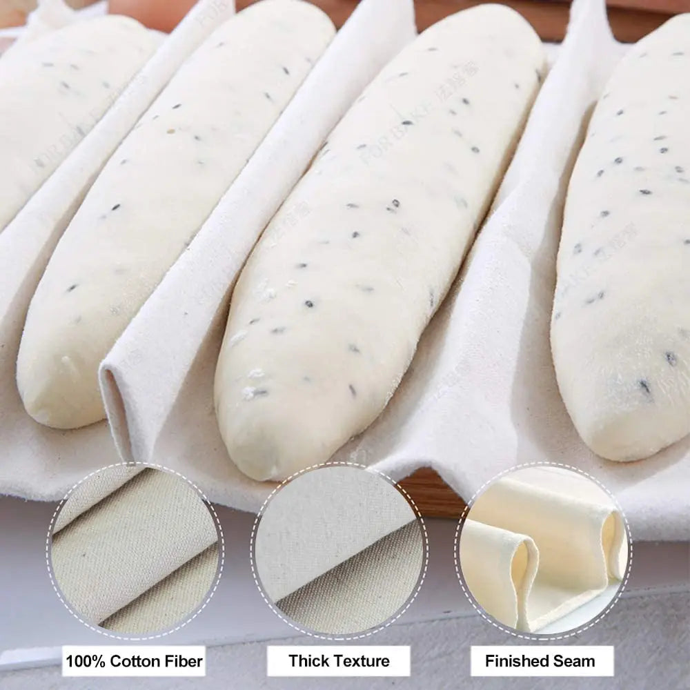Tapis de Poussée Coton 100 % Pur pour la cuisson de pains avec texture épaisse et coutures finies
