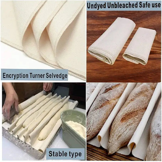 Tapis de Poussée Coton 100 % Pur non blanchi utilisé pour la cuisson de baguettes de pain