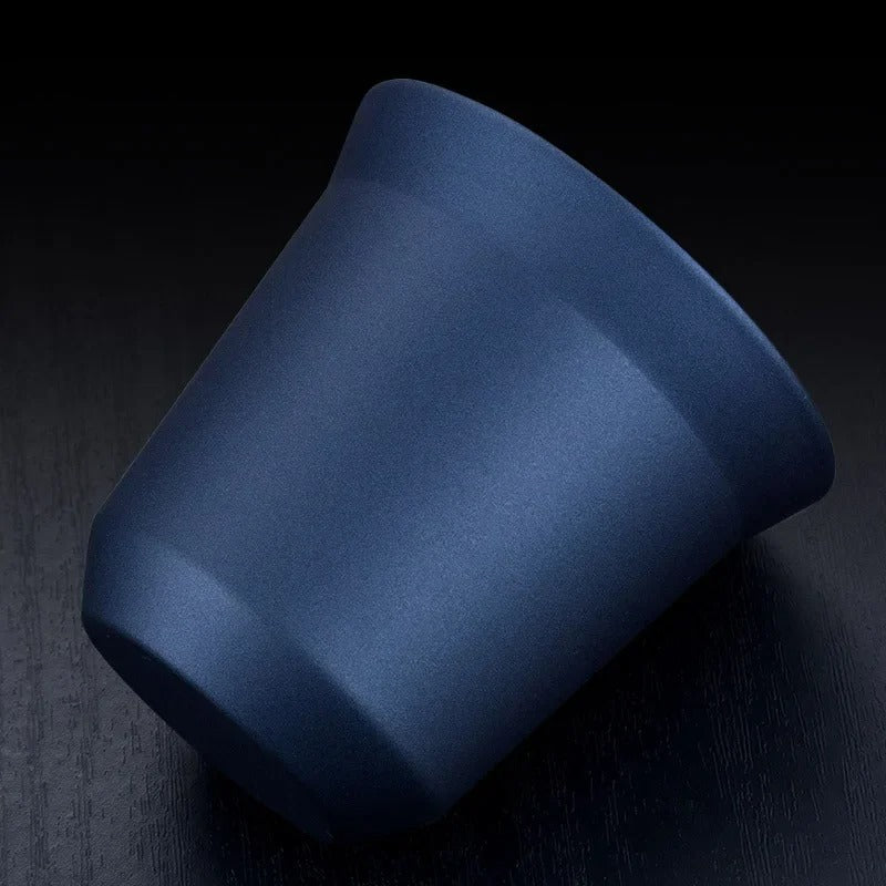 Tasse expresso inox double paroi en acier inoxydable bleu pour une meilleure isolation thermique
