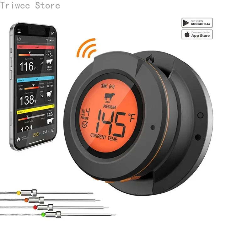 Thermomètre de Cuisson Connecté Ustensile de chef avec écran numérique et application mobile