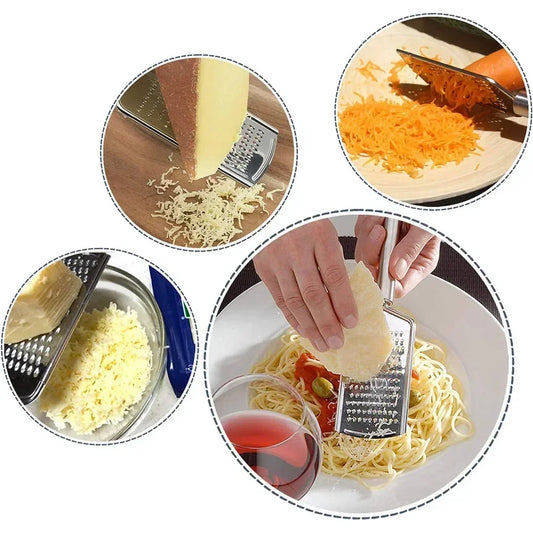 Râpe en Acier Inoxydable pour Fruits et Légumes utilisée pour râper fromage, carottes et autres ingrédients en cuisine