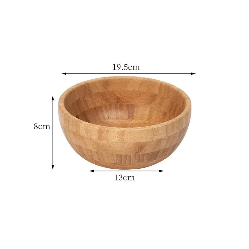 Saladier en bambou naturel – Élégance artisanale pour préparer et servir vos recettes
