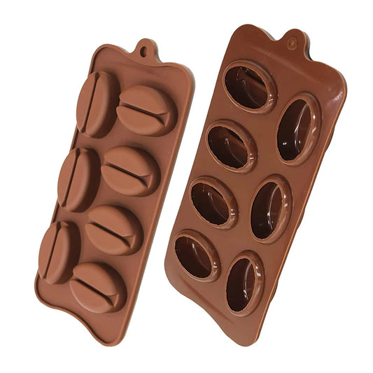 Moule Silicone 3D Grains de Café pour pâtisserie en silicone marron de Ustensile de chef