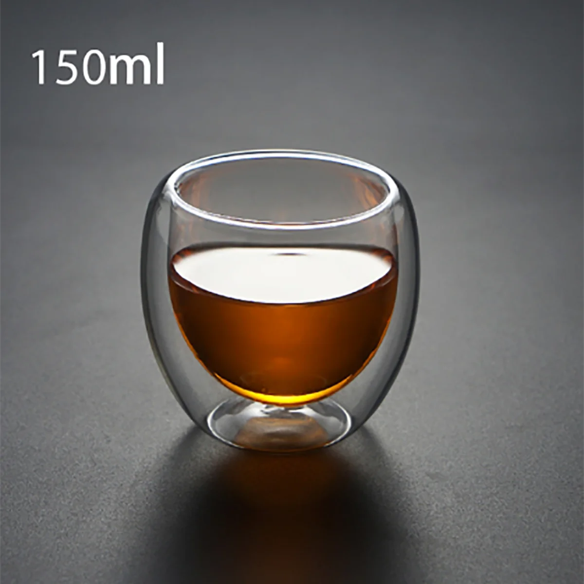 Verre Double Paroi de 150 ml en verre transparent pour boissons chaudes ou froides