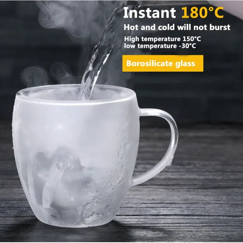 Verre Double Paroi en verre borosilicate résistant aux températures allant jusqu'à 180°C