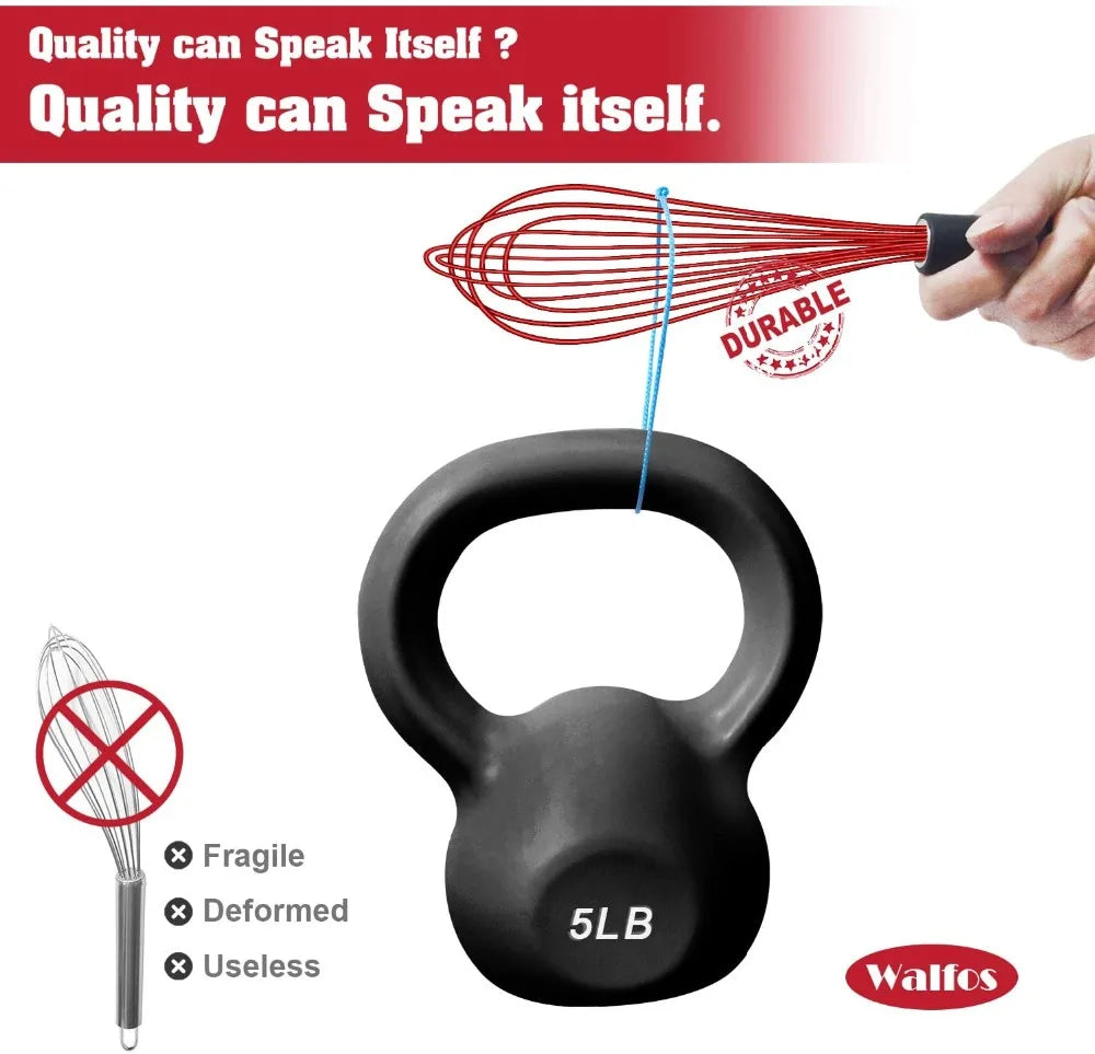 Fouet Silicone Walfos – ergonomique rouge durable avec poignée noire et design innovant
