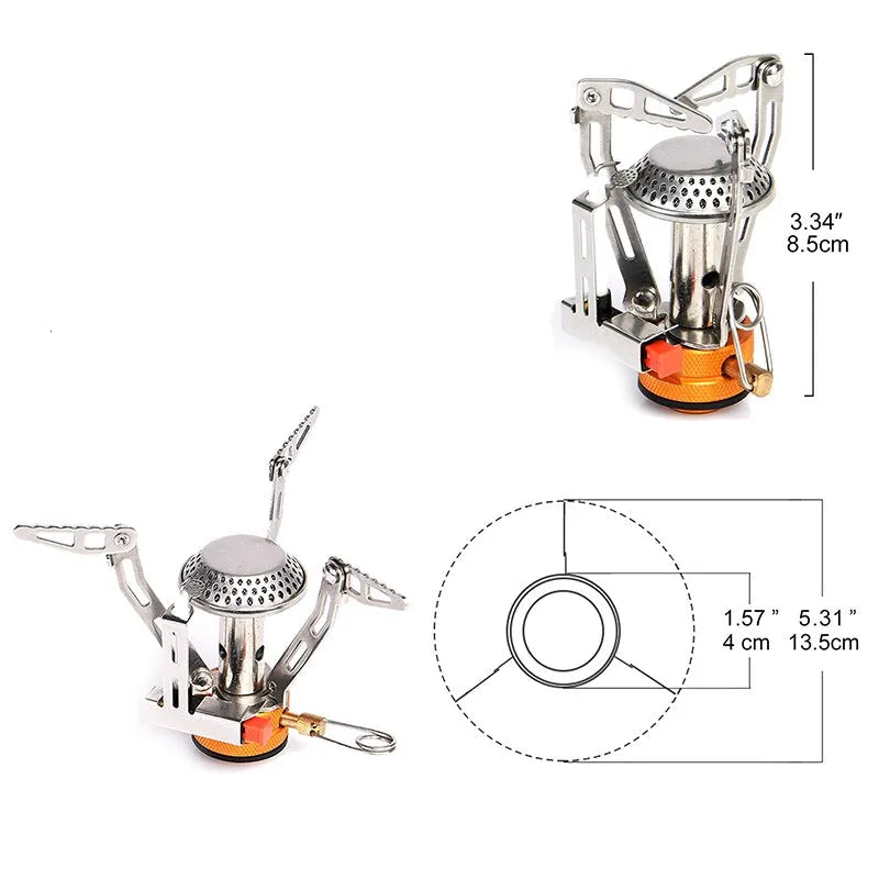 Réchaud à gaz pliable Widesea WSC-103 compact avec supports repliables pour le camping et la randonnée