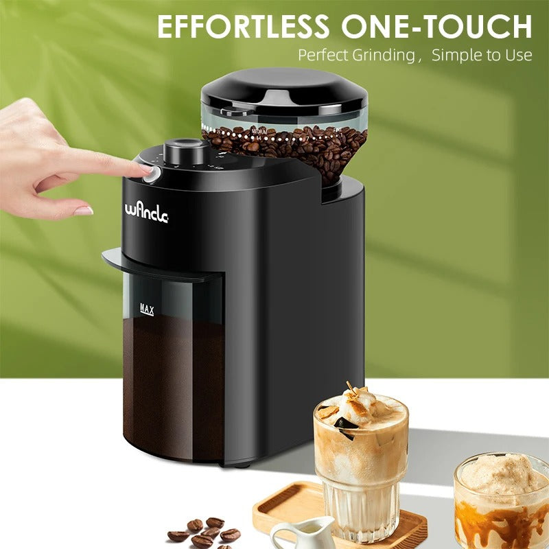 Moulin à Café Électrique 28 Réglages, Broyage Précis avec un bouton de commande facile à utiliser