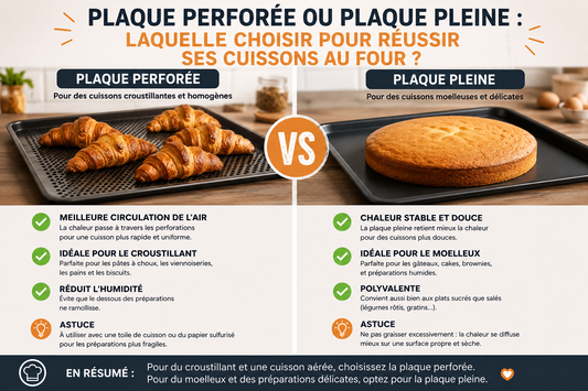 Plaque perforée ou plaque pleine : laquelle choisir pour réussir ses cuissons au four ?
