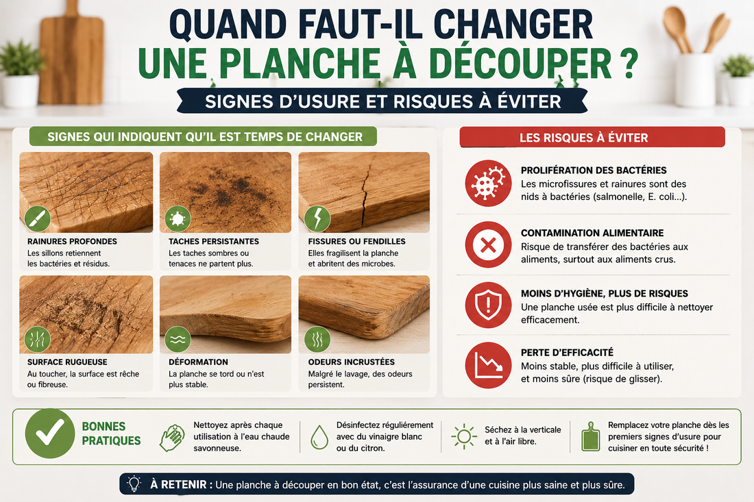 Quand faut-il changer une planche à découper ? Signes d’usure et risques à éviter