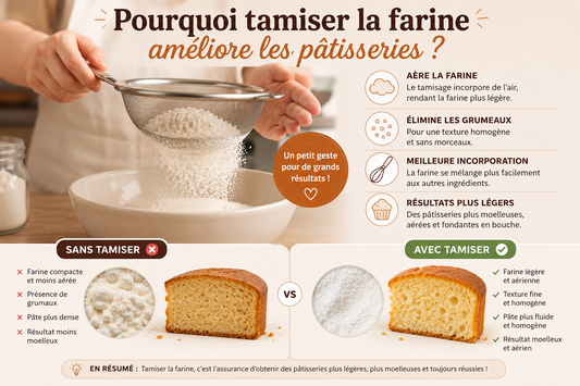 Pourquoi tamiser la farine améliore les pâtisseries ?