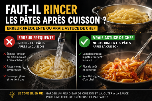 Faut-il rincer les pâtes après cuisson ? Erreur fréquente