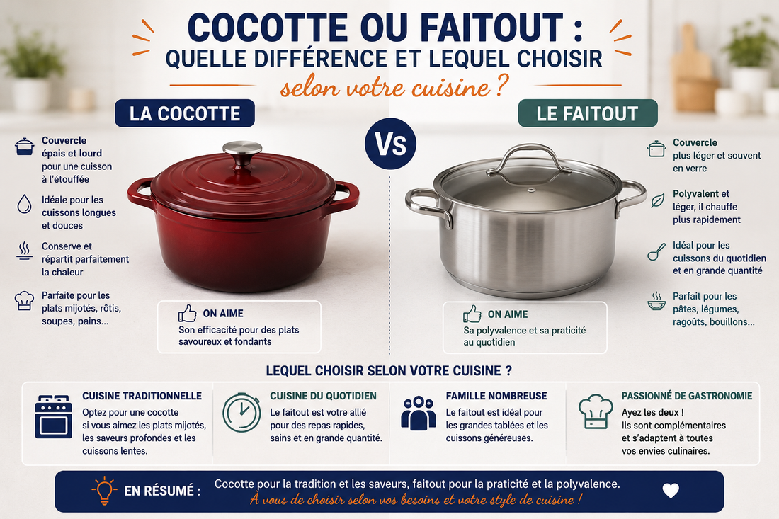 Cocotte ou faitout : quelle différence et lequel choisir selon votre cuisine ?