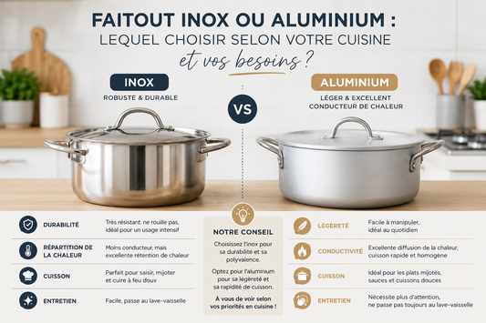 Faitout inox ou aluminium : lequel choisir selon votre cuisine et vos besoins ?