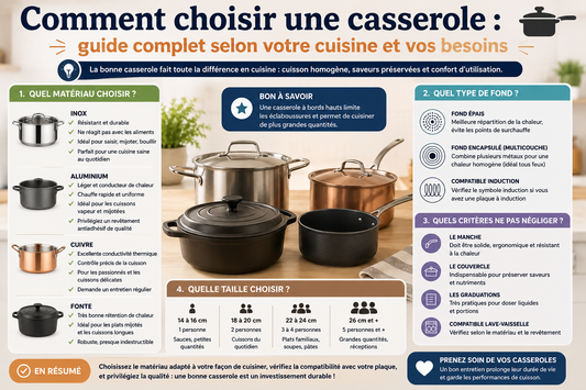 Comment choisir une casserole : guide