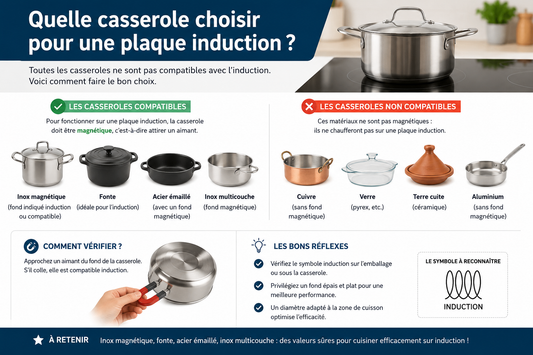 Quelle casserole choisir pour une plaque induction ?