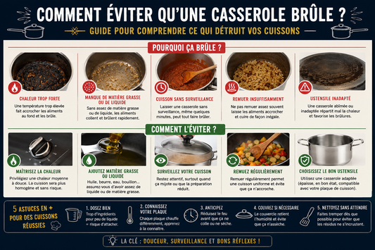 Comment éviter qu’une casserole brûle ? Guide pour comprendre ce qui détruit vos cuissons