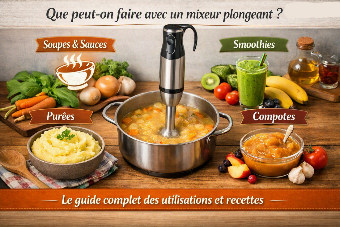 Que peut-on faire avec un mixeur plongeant ? Le guide complet des utilisations et recettes