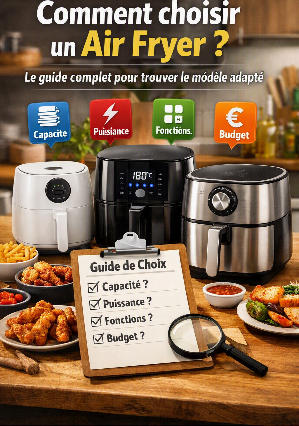 Comment choisir un Air Fryer ? Le guide complet pour trouver le modèle adapté