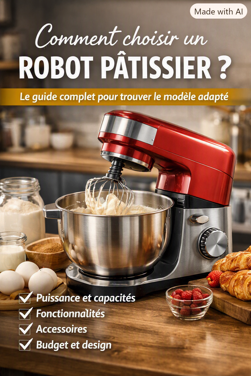 Comment choisir un robot pâtissier ? Le guide complet pour trouver le modèle adapté