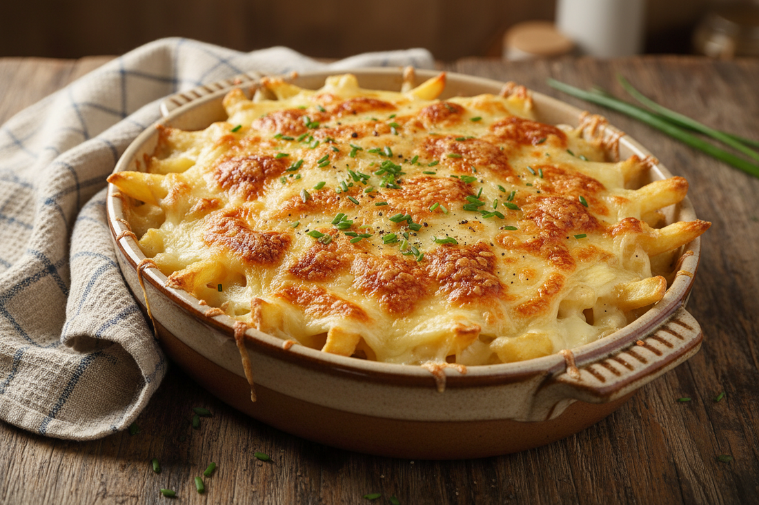 Gratin de pommes de terre avec frites, parfait pour savoir que faire avec des frites froides ?